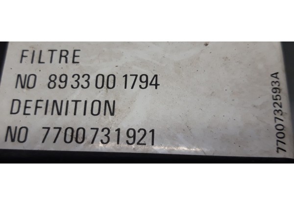 Kорпус повітряного фільтра Renault 19, 1.7 8V, 7700731921, 7700744244, 8933001794, 7700732593